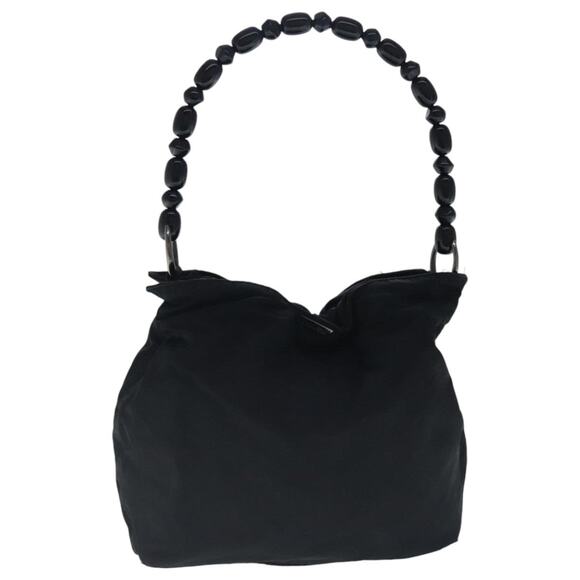 DIOR Maris Pearl Shoulder Bag Nylon Black Silver - Picture 1 of 16